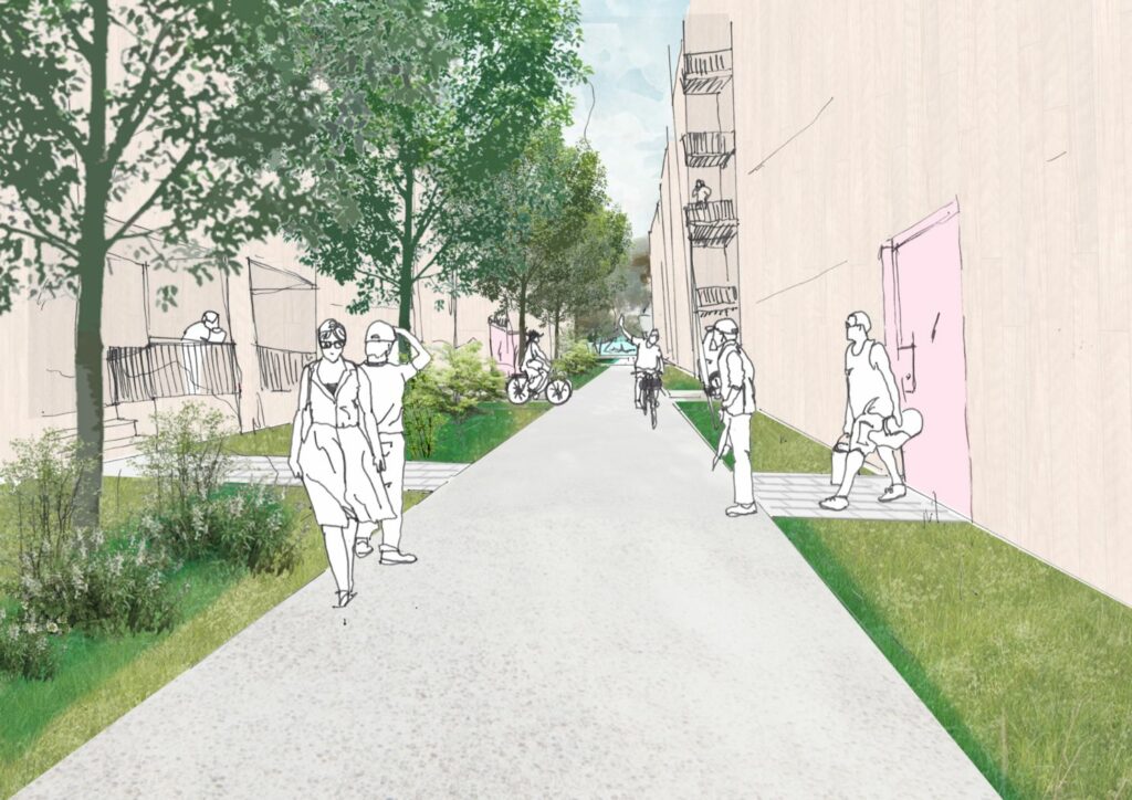 ne allée urbaine au quartier Citadelle (Crédits : Agence Ter)